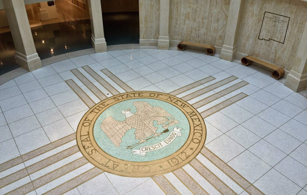 A scene from the Roundhouse, New Mexico's state capitol building, in Santa Fe.