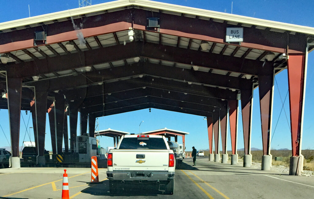 The U.S. Border Patrol's inland checkpoint north of Las Cruces on Interstate 25, shown here in 2016.