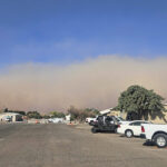 Monday’s haboob, shown here approaching Deming before it headed to Las Cruces.