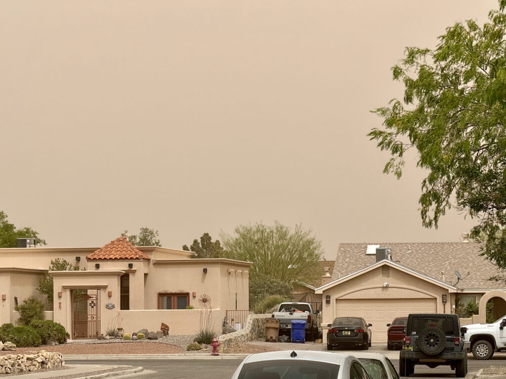 Sunday's haboob hid the Organ Mountains from Las Cruces.
