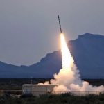 A photo of UP Aerospace's most recent launch from Spaceport America in November. (Spaceport America photo)