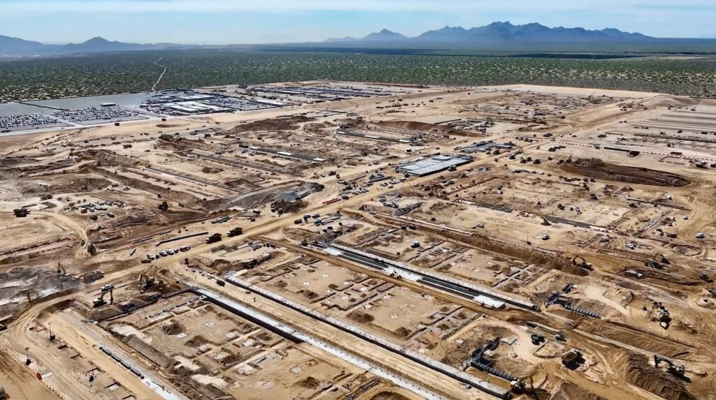 Construction is proceeding rapidly at the 1,200-acre site in Santa Teresa where Project Jupiter is being built.
